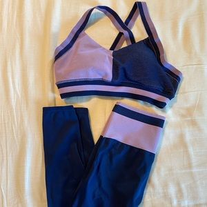 Fabletics sport bra and leggings matching set